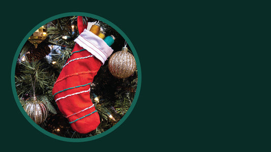 Hand Couched Christmas Stocking