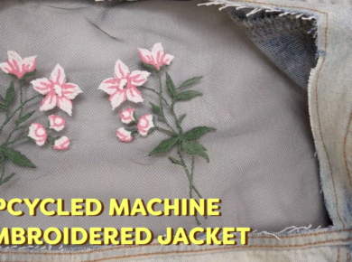 DIY Upcycled Hand Embroidered Jacket