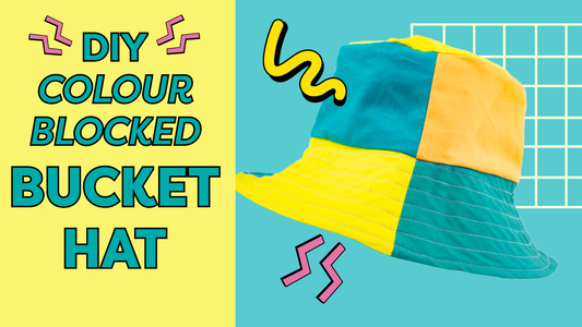 DIY Colour Blocked Bucket Hat!