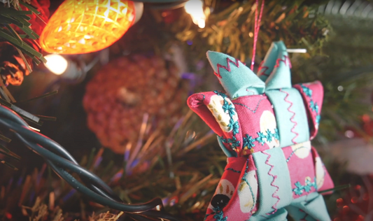 DIY Danish Folded Fabric Star Ornaments