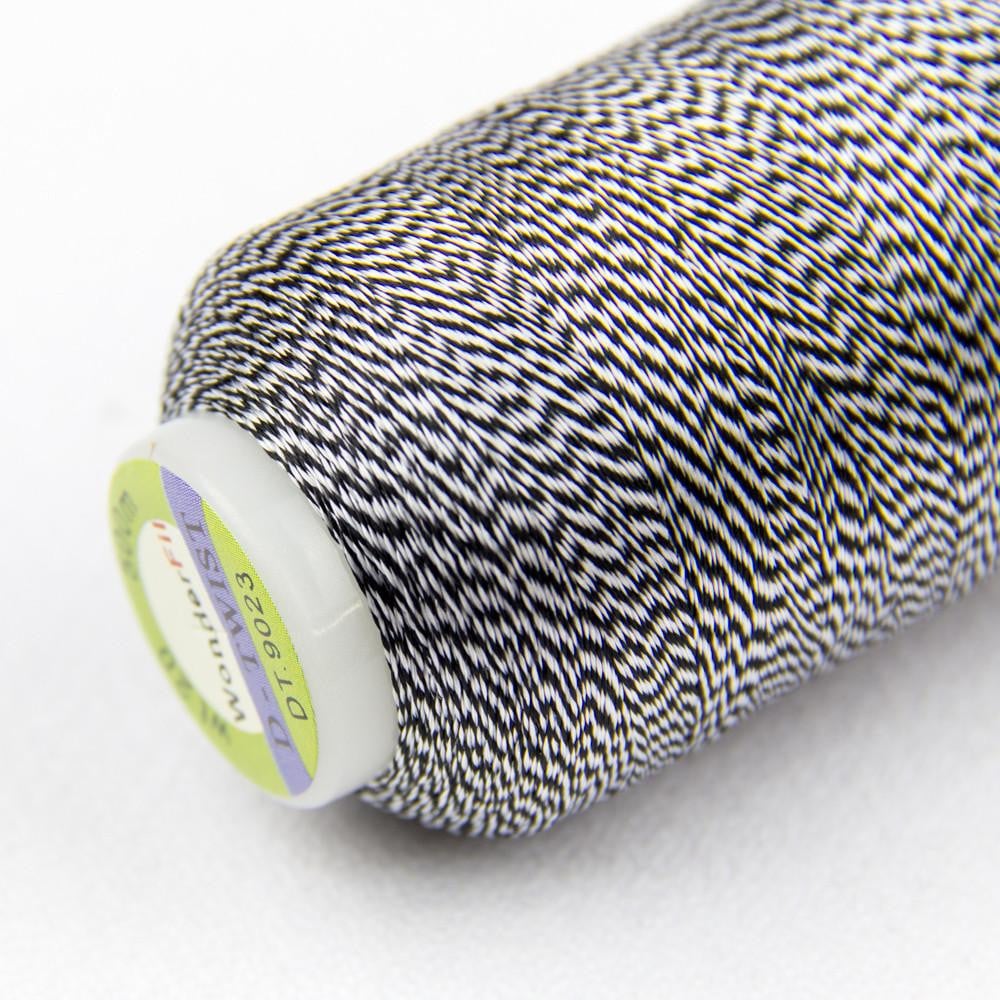 DT23 - D-Twist™ 20wt Rayon Black White Thread WonderFil