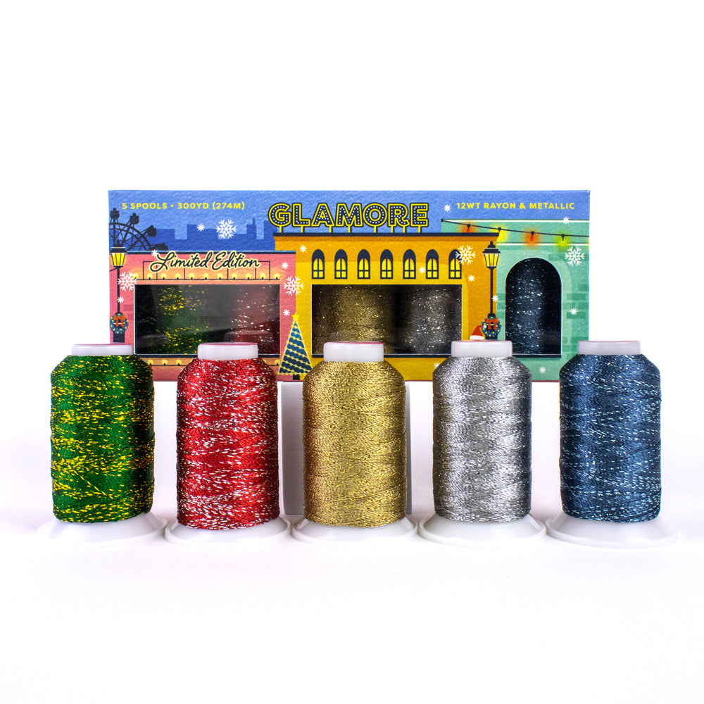 GlaMore™️ 12wt Rayon & Metallic Holiday Pack WonderFil Europe