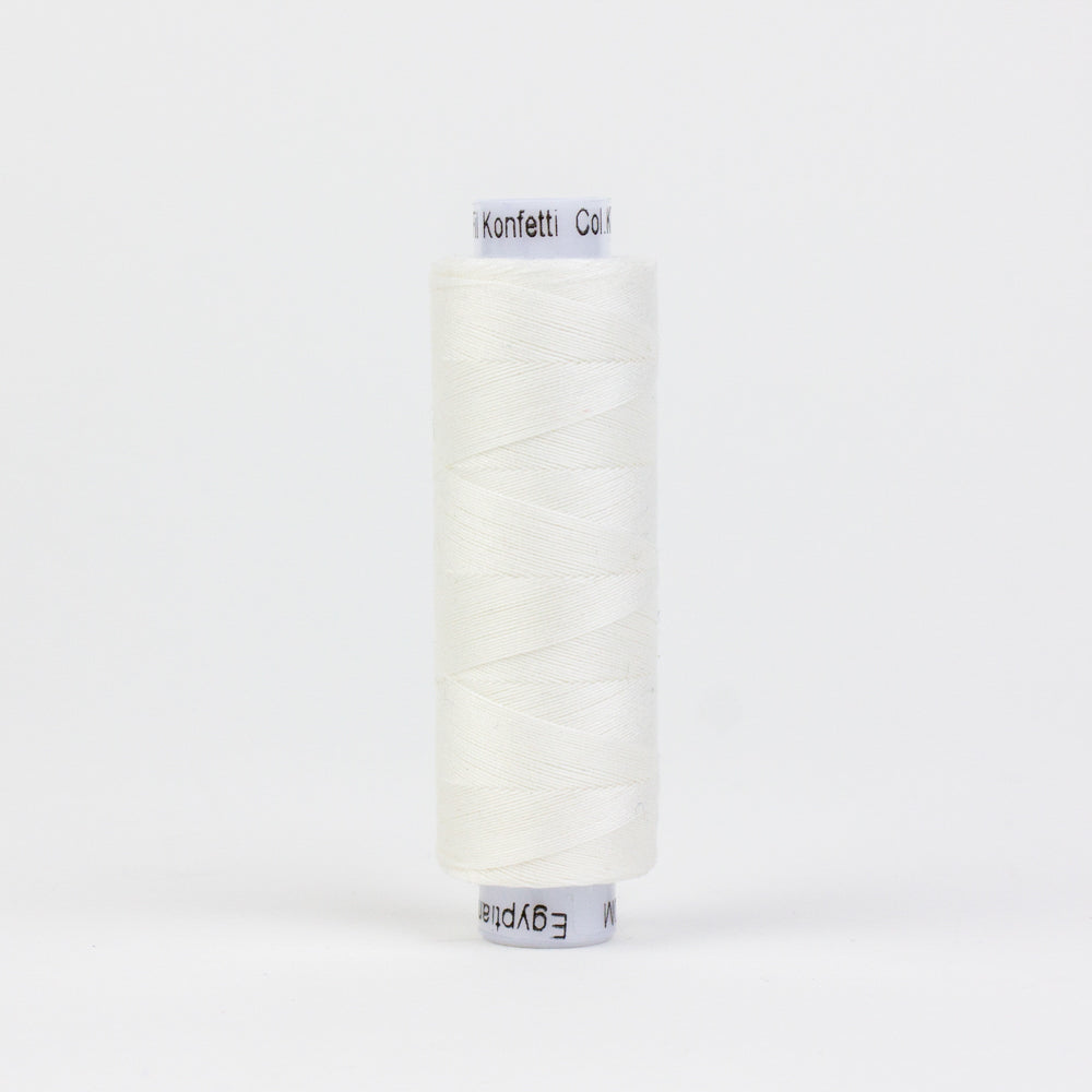 KT101 - Konfetti™ 50wt Egyptian Cotton Soft White Thread WonderFil