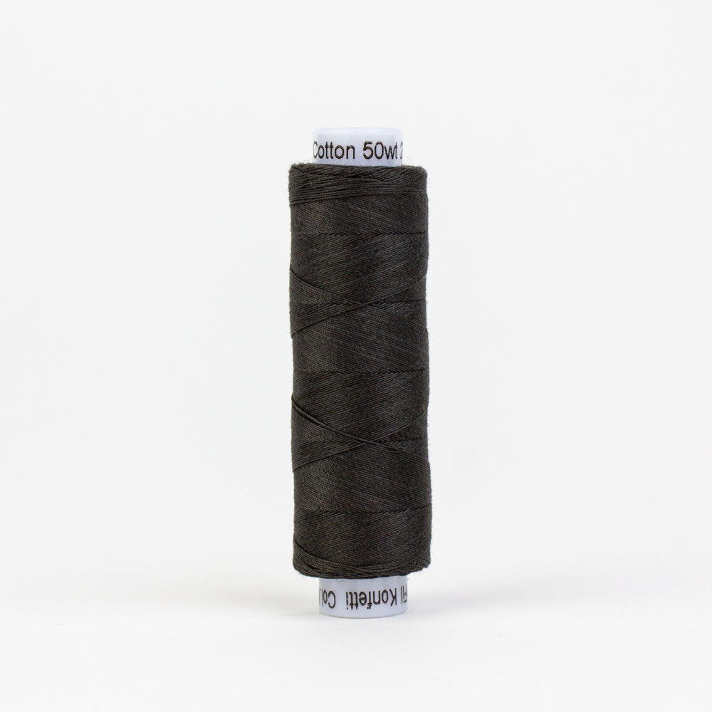 KT201 - Konfetti™ 50wt Egyptian Cotton Soft Black Thread WonderFil