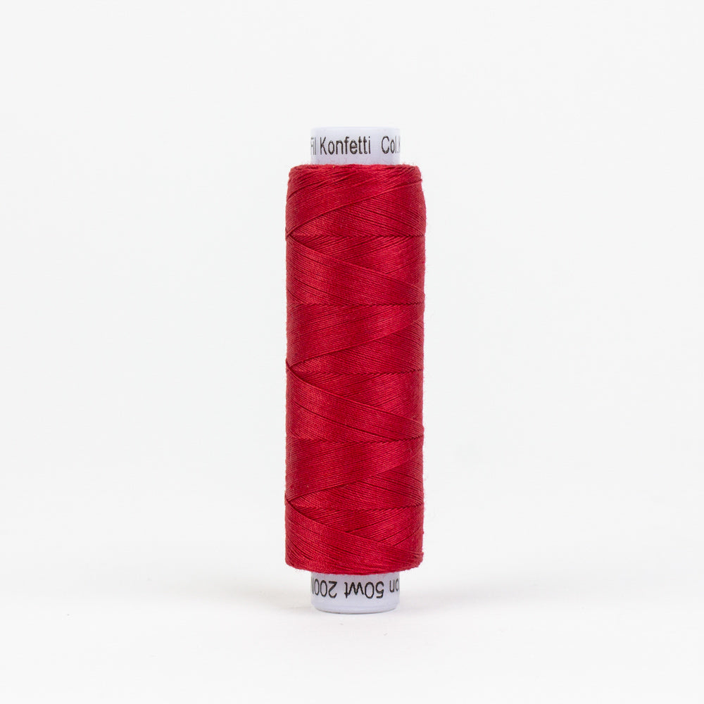 KT302 - Konfetti™ 50wt Egyptian Cotton Christmas Red Thread WonderFil