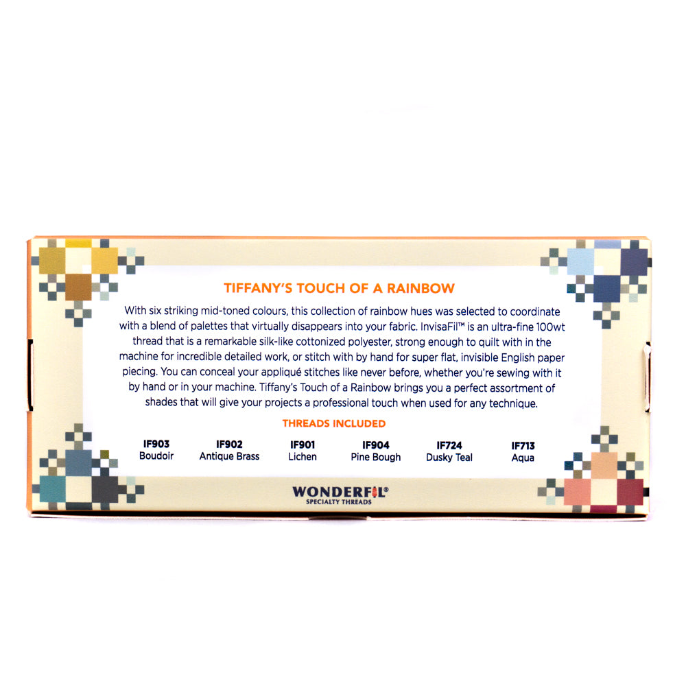 Tiffany’s Touch of a Rainbow by Edyta Sitar - Invisible Thread Pack WonderFil Online EU
