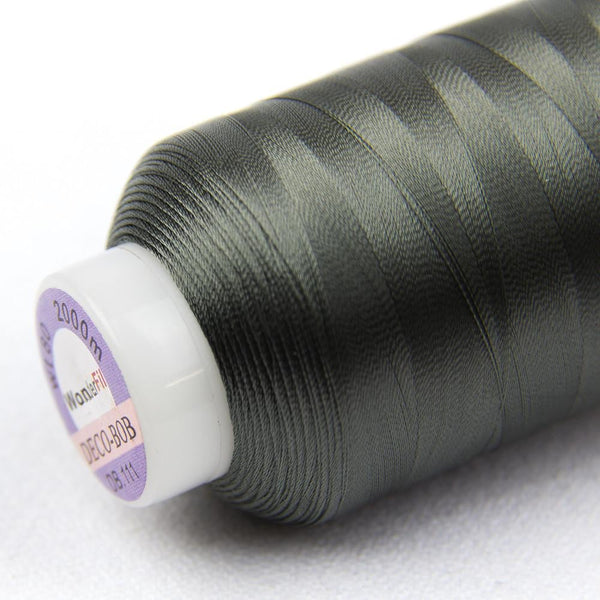DB111 - DecoBob™ Cottonized Polyester Metal Grey Thread WonderFil