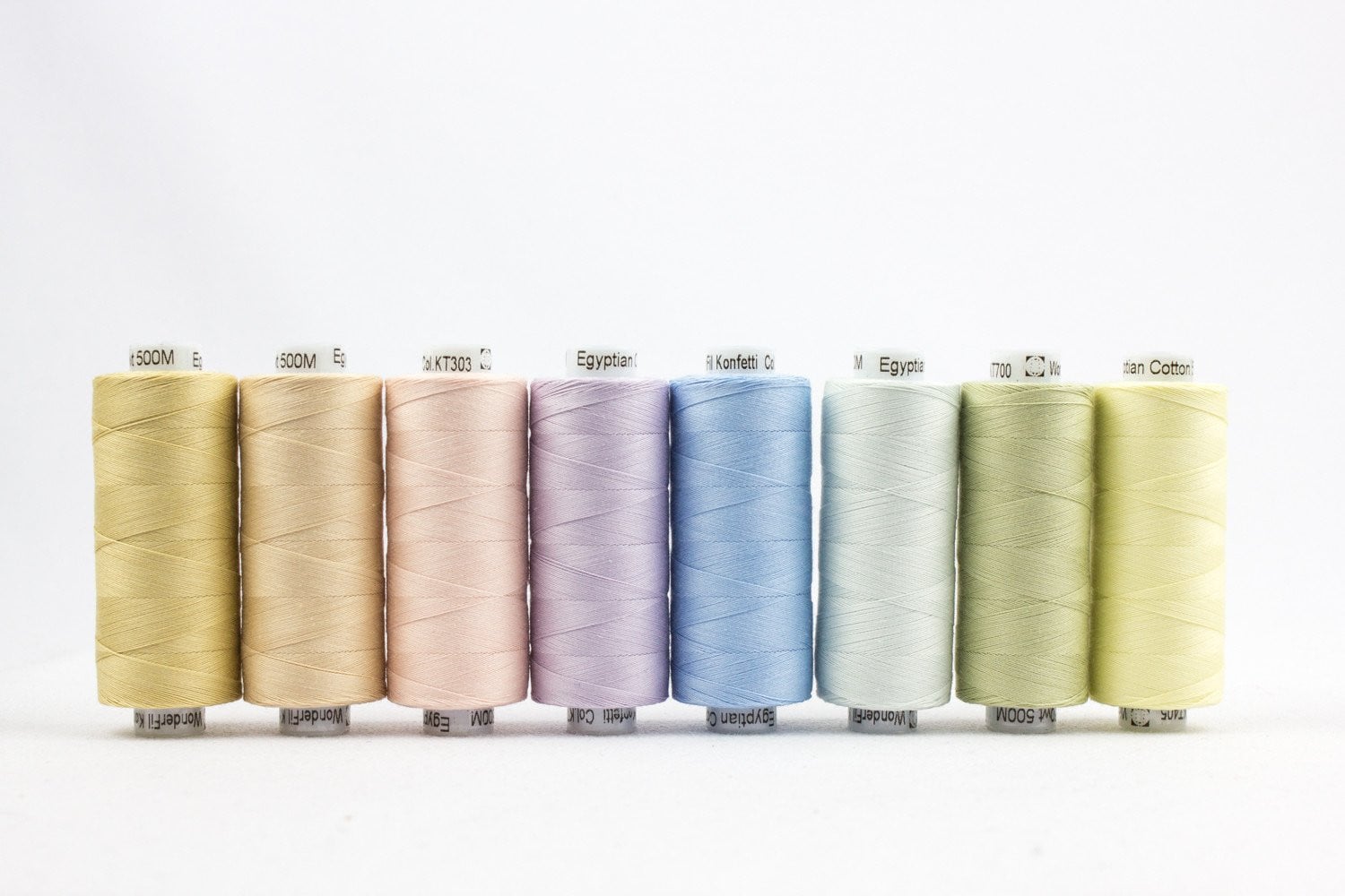 Lot 24 WonderFil Tutti fashion Dazzle Egyptian Assorted Cotton Thread 1000 meter spools