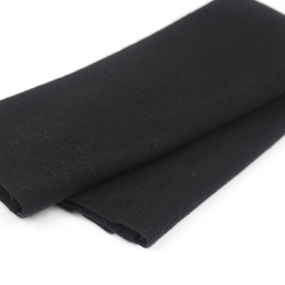 LN30 - Black Merino Wool Fabric WonderFil