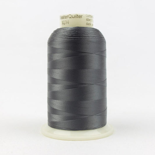 MQ34 - Master Quilter™ 40wt All Purpose Dark Grey Polyester Thread WonderFil