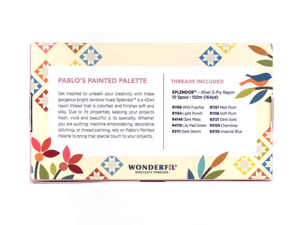 Pablo’s Painted Palette by Edyta Sitar - Rayon Thread Pack WonderFil Online EU