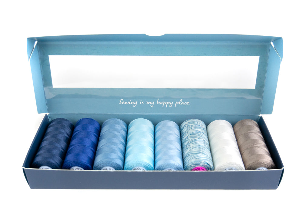 Diana’s Royal Blues by Edyta Sitar - Egyptian Cotton Thread Pack WonderFil Online EU