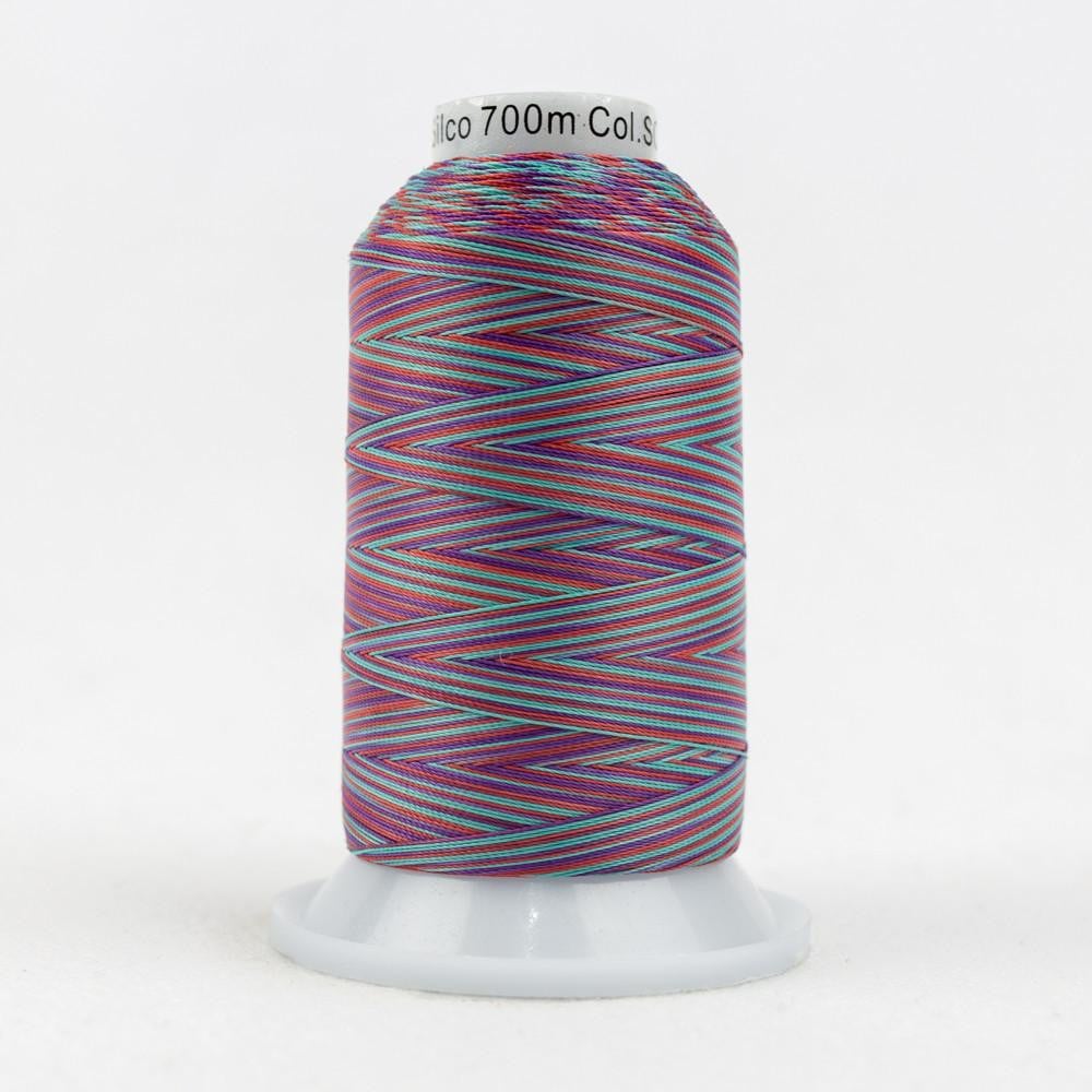 SCM09 - Silco™ 35wt Cotton Red Teal Purple Thread WonderFil