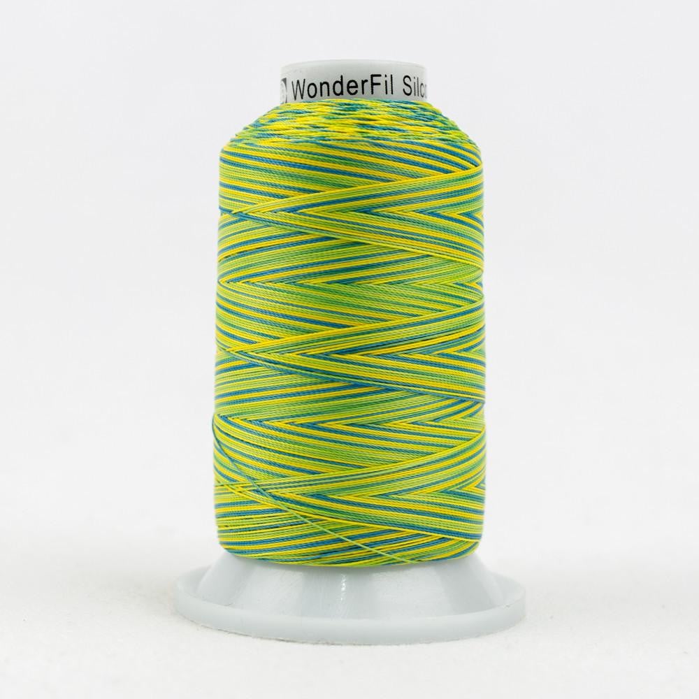 SCM22 - Silco™ 35wt Cotton Blue Yellow Green Thread WonderFil